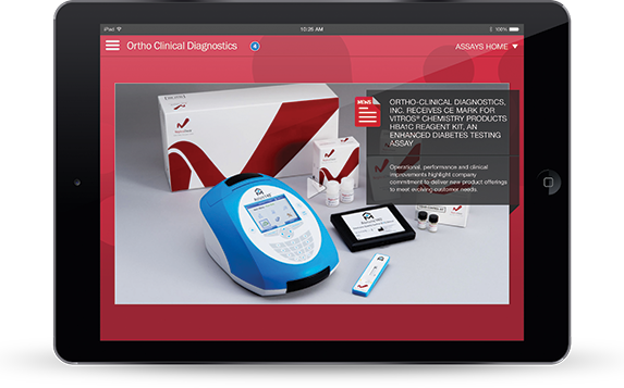 Screenshot of solution Ortho Clinical Diagnostics